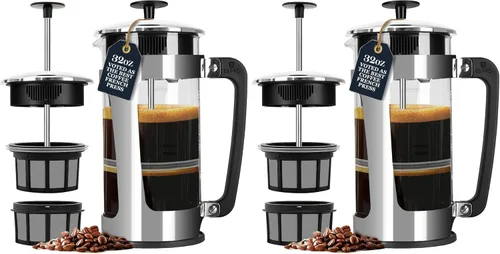 Vista 9 de ESPRO P3 Cafetera de prensa francesa, 17 onzas, negro, prensa de filtro doble micro Grit-Free Coffee Press, Thicker Borosilicate Heat Resistant