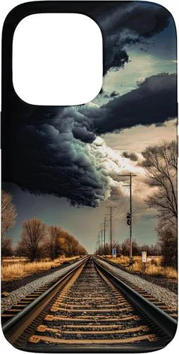 Vista 10 de Railroad Train Tracks Storm - Carcasa para iPhone 17