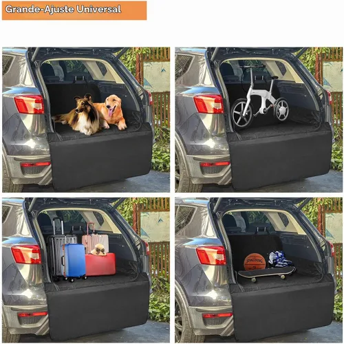 Vista 4 de ANOSOSPECIAL Funda acolchada impermeable para asiento de maletero con protector de solapa para parachoques, ajuste universal para automóviles