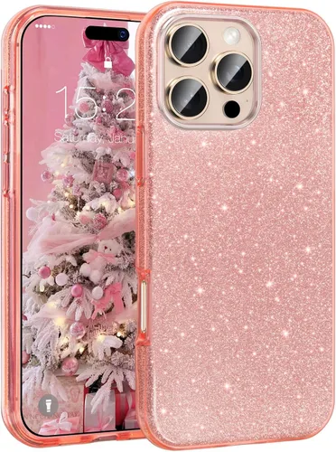 Vista 13 de MATEPROX - Funda compatible con iPhone Air de 6.5' [2025], carcasa protectora de 3 capas con purpurina brillante y tendencia, anti-arañazos y a