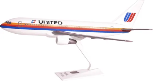 Vista 3 de United (76-93) 767-200 Escala 1:200 - Modelo de avión de plástico a presión - Réplica coleccionable de aviones United Airlines - Parte #
