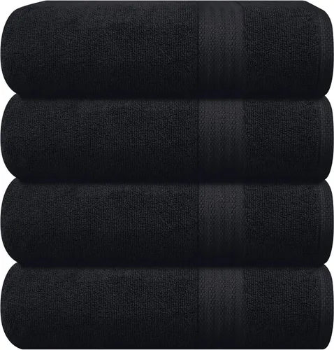 Vista 138 de GLAMBURG Juego de 2 Sábanas de Baño Extra Grandes de Algodón Premium de 700 GSM - 100% Algodón Peinado - 2 Sábanas de Baño 35x70 pulgadas - Calidad