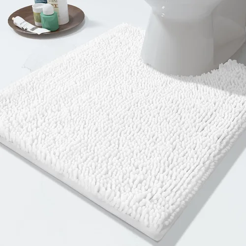 Vista 56 de Yimobra Tapetes de baño lavables, de chenilla súper suave y absorbente, para suelo y alfombra, de secado rápido, antideslizante, para bañera y Beige
