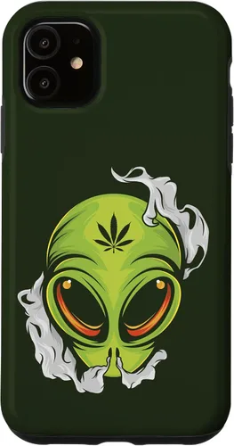 Vista 8 de Alien UFO Cannabis Marijuana Weed Hemp THC Ganja Gift Case for iPhone 17