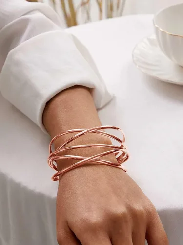 Vista 114 de Long tiantian Pulsera de oro gruesa para mujer, pulseras de oro delicadas, pulseras para mujer, pulseras apilables de eslabones de cadena