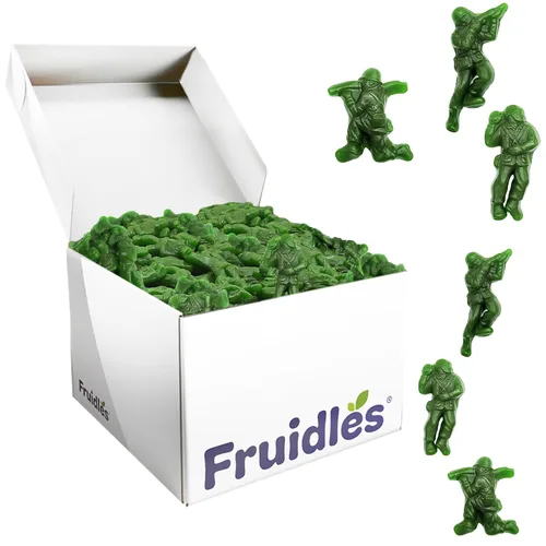 Vista 4 de Fruidles Green Apple Patriotic U.S. Army Guys Gummi Candy Military Heroes Freedom Fighters - Deliciosos caramelos de gomita, aperitivos divertidos