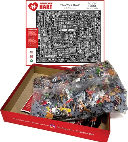 Vista 3 de Tarea Word Cloud Rompecabezas de 1000 piezas, 1 EA