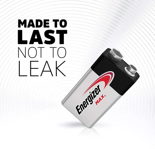 Vista 5 de Energizer Baterías MAX de 9 V (paquete de 2), pilas alcalinas de 9 voltios. El embalaje puede variar