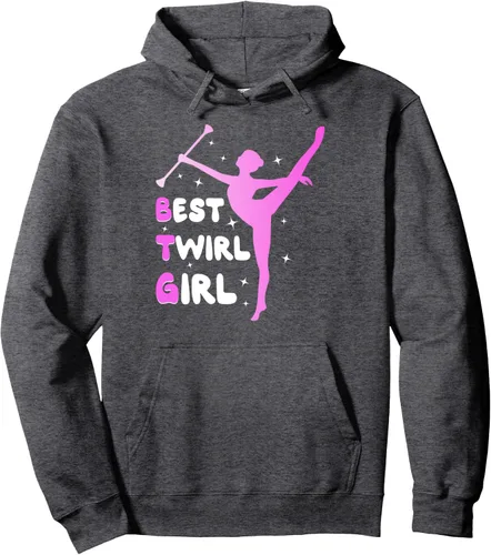 Vista 5 de Baton Twirler Baton Twirling Recitals Majorette Dance Pullover Hoodie
