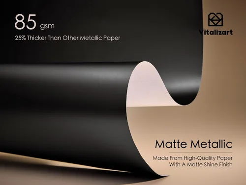 Vista 6 de Vitalizart Juego de papel de regalo metálico negro mate de 17 pulgadas con cinta de satén de seda y etiquetas de regalo, envoltura de regalos