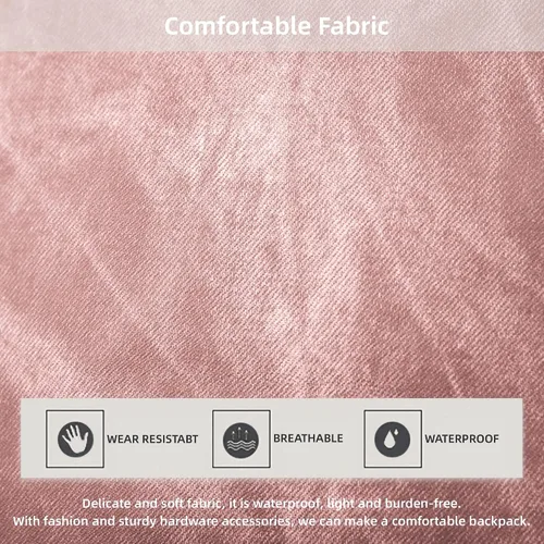 Vista 5 de Bolso tipo mochila para mujer, diseño multiusos, bolsos y bolso de hombro de piel sintética, Rosado, L, Mochilas de viaje casuales escolares