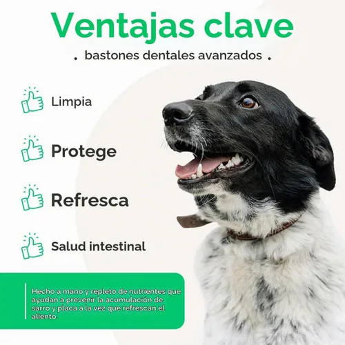 Vista 2 de VetPro Complete Dr. Joseph's Advanced Dental Sticks con prebióticos, 15 varillas, limpia los dientes, refresca el mal aliento y apoya la salud