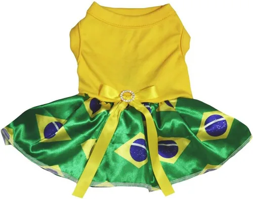 Vista 6 de Petitebella National Theme - Vestido liso para cachorros (Argentina-1, X-S)