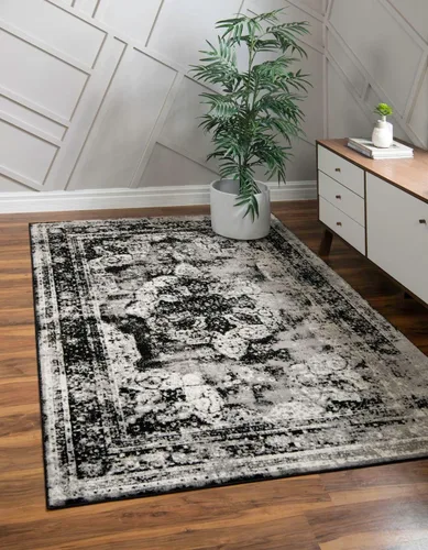 Vista 51 de Unique Loom, colección Sofía - Alfombra de la colección Salle Garnier (4' 1" x 6' 1", turquesa/azul, rectangular)