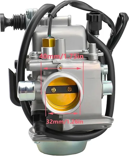 Vista 2 de Repuesto de carburador TRX350 para Honda Rancher 350 TRX350TM TRX350TE 350ES 350FE 350FMTE 2000-2006 ATV de 4 tiempos con cubierta de base negra