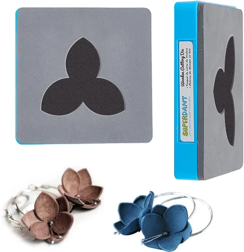 Vista 9 de SUPERDANT Troqueles de corte de flores, aretes de rosa, broche de madera, pinzas para el cabello, troqueladas de cuero, máquina de corte de madera