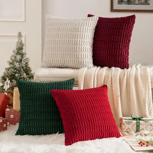 Vista 11 de MIULEE Paquete de 4 fundas de almohada decorativas neutras de 16 x 16 pulgadas para sofá, sala de estar, cama, estilo rústico, granja, bohemio