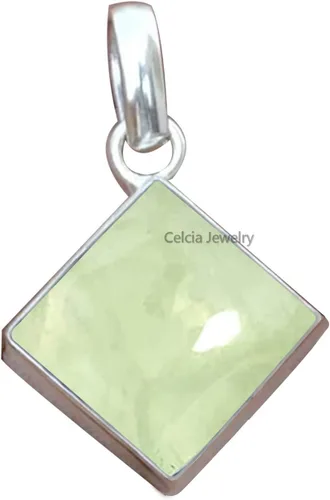 Vista 17 de Colgante de plata de ley 925 maciza para hombres y mujeres, auténtico ónix negro plano, cuadrado, colgante único hecho a mano para ella y él