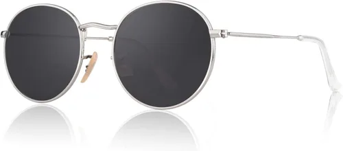 Vista 52 de CGID Gafas de sol unisex polarizadas redondas E01 Lennon