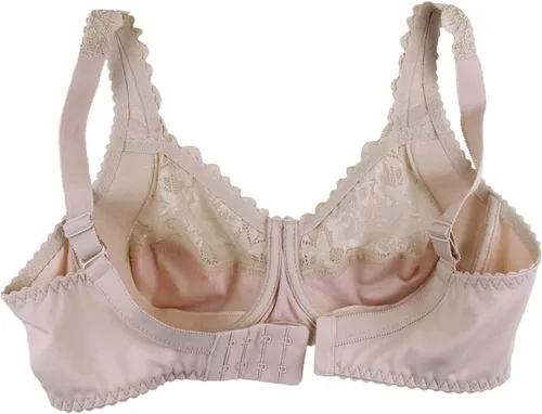 Vista 8 de Sujetador reductor de encaje para mujer, talla grande, cobertura completa