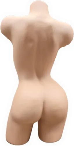 Vista 2 de 35" 24" 37" Posando Torso Femenino Vestido Forma Maniquí Exhibición Busto Piel