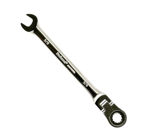 Vista 5 de T44008 Llave combinada de trinquete flexible, acabado cromado, 1/4