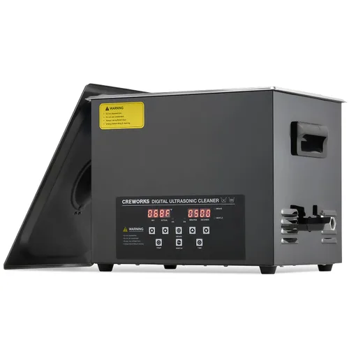 Vista 14 de CREWORKS 2L Máquina de Limpieza Ultrasónica Digital con Modo Degas y Suave, Limpiador Ultrasónico de 60W con Calentador y Temporizador, Limpiador