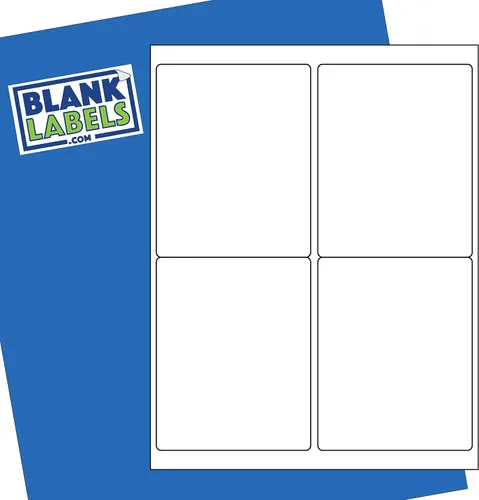Vista 19 de Blank Labels Etiquetas de envío de media hoja, 5.5 x 8.5 pulgadas (5-1/2 x 8-1/2) etiqueta permanente blanca mate, inyección de tinta y láser