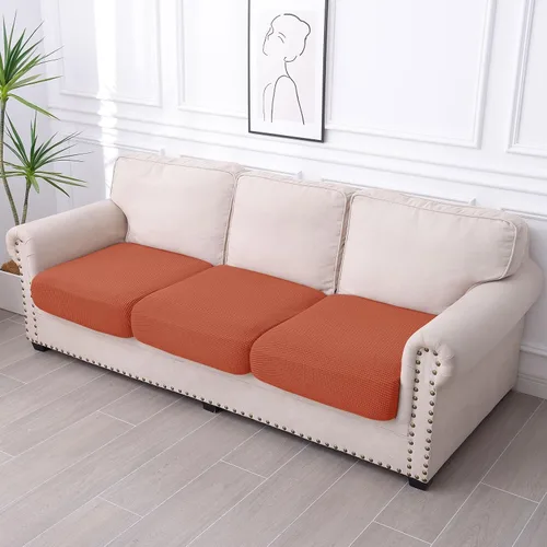 Vista 180 de hyha Fundas impermeables para sofá seccional, fundas de cojín Beige
