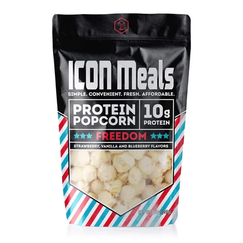 Vista 10 de ICON Meals Palomitas de maíz con alto contenido de proteínas, todo natural, Air Popped, cero azúcar añadido, 0.35 onzas de proteína, 1 bolsa