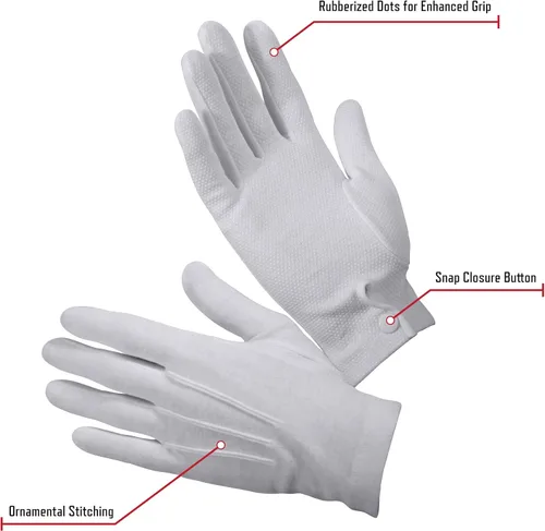 Vista 6 de Rothco Guantes Gripper Dot Parade - Eleva tu uniforme de desfile con mayor agarre y comodidad