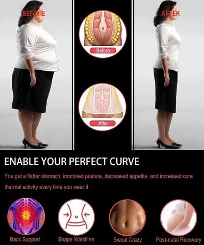 Vista 5 de HOPLYNN - Faja moldeadora de cintura para mujer, dos cinturones, corsé de entrenamiento de neopreno, moldeador de cintura, reductor de cintura