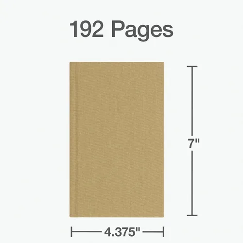 Vista 3 de Boorum & Pease Cuaderno de bolsillo, 4.13 x 7 pulgadas, rayado universitario, 192 hojas, beige (6559EE)