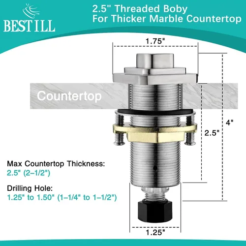 Vista 5 de BESTILL Kit de interruptor de aire para triturador de basura, certificado UL, botón inalámbrico de 3.6 pulgadas de largo, interruptor cuadrado