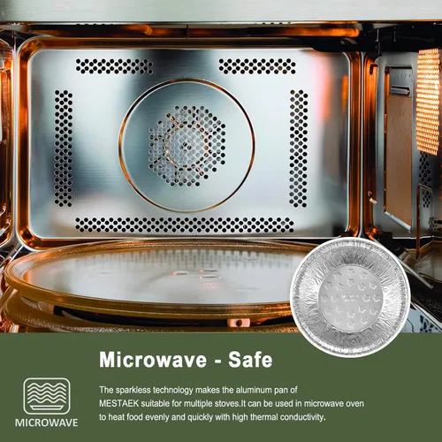 Vista 5 de Mini moldes para tartas de papel de aluminio de 5 pulgadas, paquete de 100