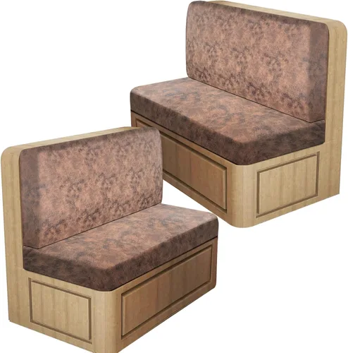 Vista 70 de ANARACHON Fundas de cojín elásticas con aspecto de cuero para caravana, fundas de cojín para asiento de cabina de caravana