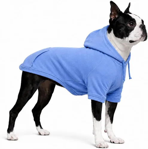 Vista 36 de Lovelonglong Sudadera básica con capucha para perros, 100% algodón, se adapta a perros pequeños, medianos y grandes, color negro, XS