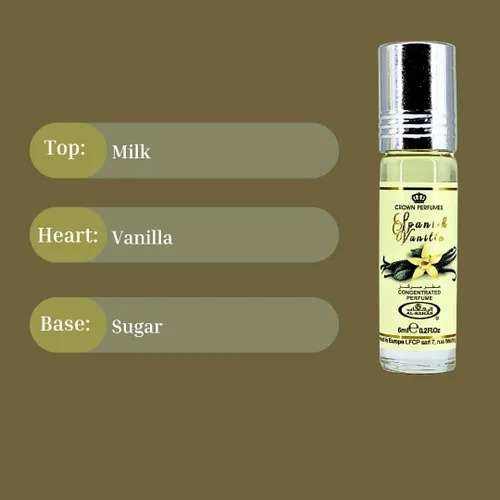Vista 5 de Al-Rehab Spanish Vanilla - Perfume concentrado de aceite de perfume concentrado para unisex, 0.2 fl oz
