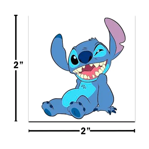 Vista 2 de Disney Lilo and Stitch Tattoos - Paquete de recuerdos de fiesta ~ 72 tatuajes temporales perforados individuales de 2" x 2" Lilo y Stitch para niños