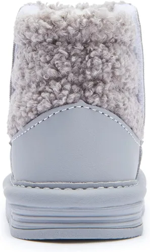 Vista 6 de BMCiTYBM Botas de nieve para bebés, niños y niñas, zapatos cálidos de invierno, zapatos ligeros al aire libre para bebés de 6, 9, 12, 18, 24 meses