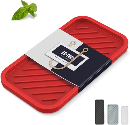 Vista 13 de EG-SIPRO Soporte de esponja de silicona, bandeja organizadora para fregadero de cocina, organizador de esponja para mostrador de baño, soporte