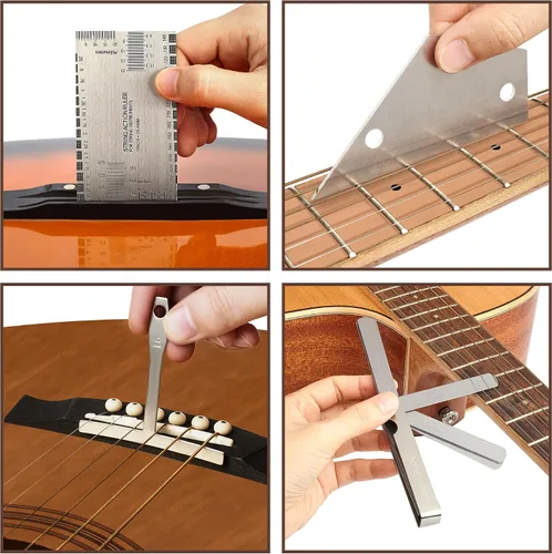 Vista 4 de Kit de herramientas de luthier para guitarra, kit de herramientas de configuración de guitarra, kit de herramientas de reparación y mantenimiento