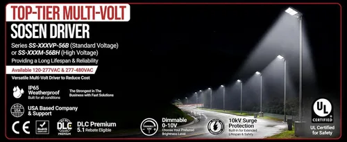 Vista 4 de RuggedGrade Vatiaje de luz LED NextGen IV de 100 W para estacionamiento Negro