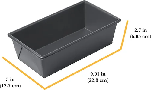 Vista 2 de Chicago Metallic Sartén profesional de 1 libra no Stcik, perfecta para pasteles de libra, pasteles de carne y mucho más. Mide 8.5 x 4.5 pulgadas