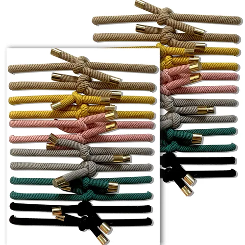 Vista 7 de Paquete de 20 pulseras elásticas con nudo antideslizantes para el cabello