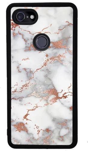 Vista 4 de Funda de goma negra de mármol oro rosa compatible con Google Pixel 10, 10 Pro, 10 Pro XL, 9a, 9 Pro, Pixel 9, Pixel 9 Pro XL, 8a, 8 Pro, 8, 7, 6