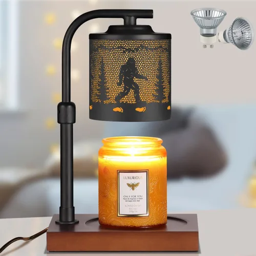 Vista 15 de Mocosa Lámpara Calentadora de Velas con Temporizador y Atenuador, Calentador Eléctrico de Cera para Velas de Tarro, Regalos de Navidad y Cumpleaños