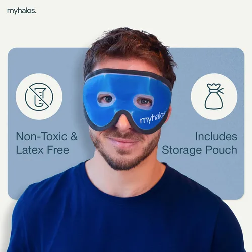 Vista 5 de Máscara refrescante para ojos – Mascarilla de gel reutilizable para ojos – Nuestra máscara de ojos de hielo alivia los ojos hinchados y las ojeras