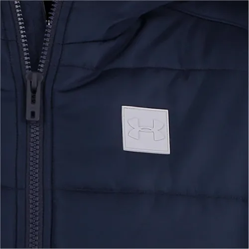 Vista 3 de Under Armour Chaleco con capucha 2 en 1 para niños, con cremallera, repelente al agua