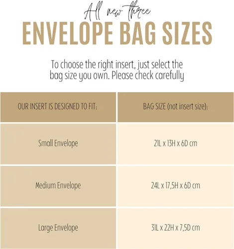 Vista 2 de Divitize Premium Purse Organizer fits Envelope Purse Organizer, for Large Envelope Bag Insert, Medium Envelope Bag Insert, Handmade 2mm Felt Snug